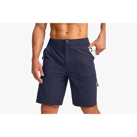 New Viodia Men’s Hiking Cargo Shorts with 6 pockets Quick Dry Belted Small - Picture 1 of 16